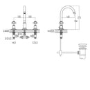JTP Grosvenor 3 Hole Traditional Retro Deck Mounted Crosshead Basin Mixer Tap Swivel Spout - Antique Brass