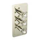 JTP Grosvenor 3 Outlet 3 Handle Crosshead Thermostatic Concealed Shower Valve - Nickel