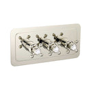 JTP Grosvenor 3 Outlet Horizontal Crosshead Thermostatic Concealed Shower Valve - Nickel