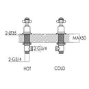 JTP Grosvenor Crosshead Panel Valves Pair Chrome - Black