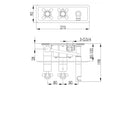 JTP Grosvenor 2 Outlet 2 Crosshead Handle Thermostatic Concealed Shower Valve with Handset - Chrome