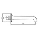 JTP Grosvenor Wall Mounted Bath Spout - Chrome