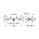 Grohe Two Handle Concealed Body 1/2 Basin Mixer 32706000