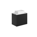 Anas Michelle 600mm Fluted Vanity Unit With Basin & Worktop Matt Black
