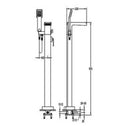 JTP Cascata Floor Mounted Bath Shower Mixer Tap with Kit - Chrome