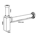 JTP Square Bottle Trap 300mm Extension Pipe - Chrome