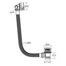 Ideal Standard Idealfill Bath Filler with Overflow & Clicker Waste - Chrome E1488AA