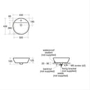 Ideal Standard Concept Sphere 430mm On Countertop Basin 1 Tap Hole - White E803901