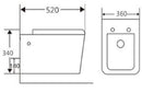 GEBERIT DUOFIX UP320 WC FRAME RIMLESS WALL HUNG TOILET PAN WITH SOFT CLOSE SEAT