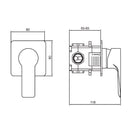 JTP Amore Single Lever Concealed Manual Shower Valve - Chrome