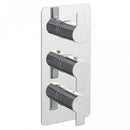 JTP Amore 2 Outlet 3 Handle Thermostatic Concealed Shower Valve - Chrome
