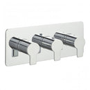 JTP Amore 2 Outlet 3 Handle Horizontal Thermostatic Concealed Shower Valve - Chrome