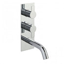 JTP Amore 2 Outlets Thermostatic Concealed Shower Valve with Attached Spout - Chrome