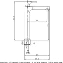 RAK Ceramics Sorrento Tall Basin Mixer in Brushed Nickel RAKSOR3003N