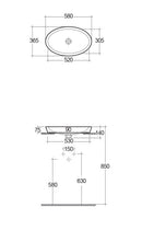 RAK Ceramics Resort 365mm Countertop Basin RST58CTBAS