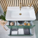 Anas Ella 765x550x444mm Wall Mounted Vanity With Basin Green ELLA-800WALLUNIT-GREEN + DEEP800