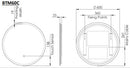 Tavistock Beta 600mm  Circular Mirror with Touch Control BTM60C