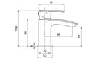 Tavistock Avid Deck Mounted 1 Tap Hole Basin Mixer With Click Waste - Chrome TAV11