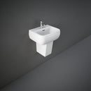 RAK Ceramics Metropolitan 345mm Basin With Pedestal 2 Tap Holes MET42BAS2 + METHPED