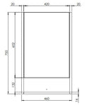 Tavistock Marston Single Door 460mm Bathroom Mirror Cabinet - Paper White MSCAB46.W