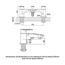 RAK Ceramics Mercury Deck Mounted Bath Shower Mixer - Chrome RAKMER3005C