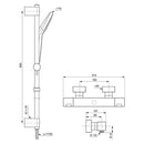 Ideal Standard Ceratherm C100 Thermostatic Shelf Shower Mixer Evo 3 Function Kit A7537AA