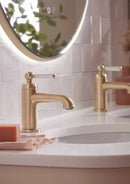 Tavistock Lansdown Mini Mono Basin Mixer W Click Waste Traditional Brushed Brass TLD2604