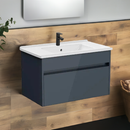Anas 800mm Wall Hung Vanity Unit With Basin Anthracite High Gloss 71975