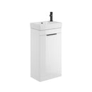 Anas Esme 450 Compact Freestanding Cloakroom Unit Gloss White ESME-450UNIT-WHITE + BASIN007 + HANDLE022