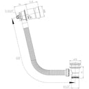 JTP Temperature Control Exofil with Overflow and Click Clack Waste - Chrome