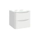 Anas Bella 496x450x448mm Wall Mounted Vanity With Countertop White PAINT-BELLA-500WALLCAB-GWTE + BELLA-COUNTERTOP-500-GWTE