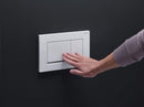 Geberit Sigma30 Matt White & Polished Chrome Dual Flush Plate