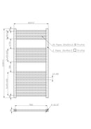 Square Rail 600mm x 1200mm Chrome SQR612C