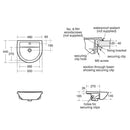 Armitage Shanks Sandringham 21 500mm Semi Recessed/Semi-countertop Basin 1 Tap Hole E895801