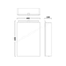 Tavistock Conduct Single Door 440mm x 650mm Bathroom Mirror Cabinet with LED Illuminated CO44AL