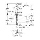 Grohe Essence New Single Lever Basin Mixer Tap 1/2 L-size 32628001