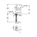 Grohe Essence New Single Lever Basin Mixer Tap 1/2 L-SIZE 23541001