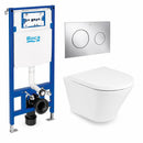 Roca The Gap Bundle Pack Rimless Pan Chrome Dual Flush Plate Chrome