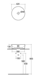 RAK Ceramics Feeling 420mm Countertop Basin FEECT4200503A