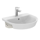 Ideal Standard Retail Connect Air 500mm Semi Recessed Basin 1 Tap Hole - White E035801