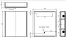 Tavistock Compass Double Cabinet - Gloss Clay 600mmx650mm CMCAB60C