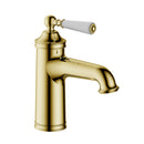 JTP Grosvenor Basin Mixer Tap with Click Clack Waste - Antique Brass
