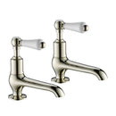 JTP Grosvenor Long Nose Lever Basin Taps Pair - Nickel