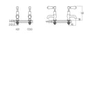 JTP Grosvenor Cloakroom Lever Basin Taps Pair - Antique Brass