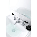 JTP Grosvenor Black 3 Hole Deck Mounted Lever Basin Mixer Tap - Chrome