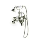 JTP Grosvenor Wall Mounted Lever Bath Shower Mixer Tap with Shower Kit - Nickel
