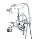 JTP Grosvenor Wall Mounted Lever Bath Shower Mixer Tap with Shower Kit - Chrome