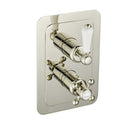 JTP Grosvenor 2 Outlet Lever Thermostatic Concealed Shower Valve - Nickel