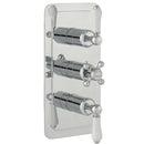 JTP Grosvenor 2 Outlet 3 Handle Lever Thermostatic Concealed Shower Valve - Chrome