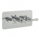JTP Grosvenor 2 Outlet Horizontal Lever Thermostatic Concealed Shower Valve - Chrome